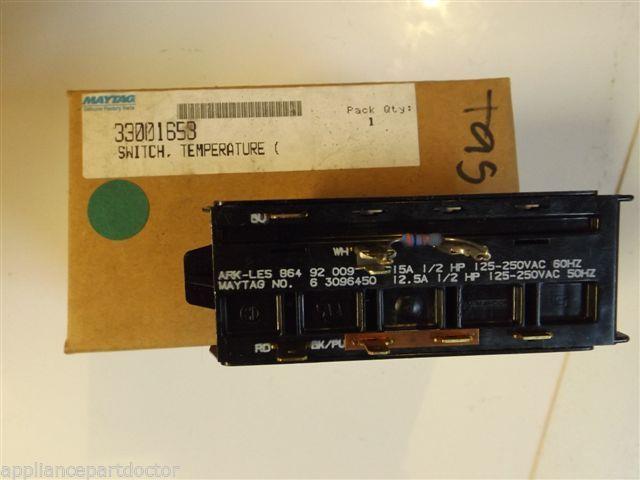 Maytag Dryer 33001658 Switch, Temperature 4 Button NEW IN BOX Maytag Dryer 33001658 Switch, Temperature 4 Button NEW IN BOX